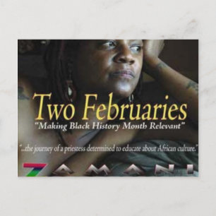 Carte Postale two februaries post card