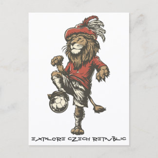 Carte Postale Two‑Tailed Lion Striker