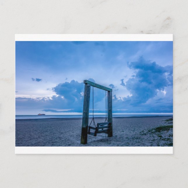 Carte Postale tybee island plage savannah georgia soirée océan (Devant)