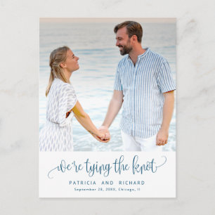 Carte Postale Tying The Knot Wedding Enregistrer La Date Photo