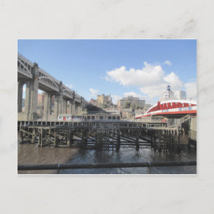 Carte Postale Tyne Riverside, Pont à ailes, Pont à haut niveau e