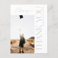 Type moderne Graduation Merci Photo Grey