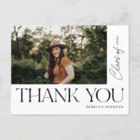Type moderne Merci de graduation photo noir