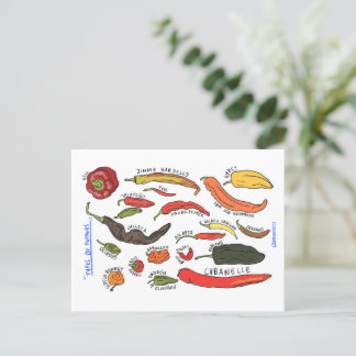 Carte Postale Types of Peppers