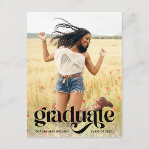 Carte Postale Typographie à la mode superposer la graduation pho