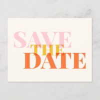 Typographie chic moderne rose jaune Enregistrer la