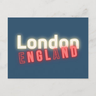 Carte Postale Typographie contemporaine de Londres Neon Lumières