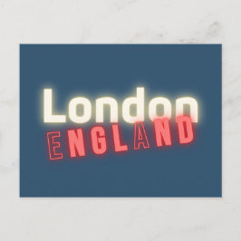 Carte Postale Typographie contemporaine de Londres Neon Lumières