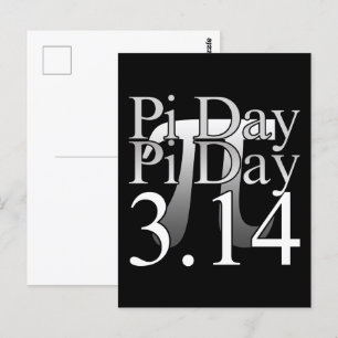 Carte Postale Typographie de la Journée de Pi Noir