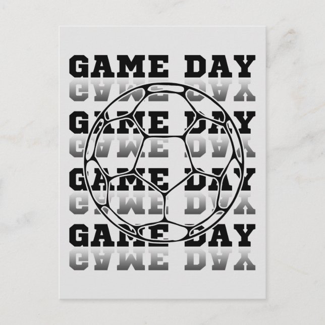 Carte Postale Typographie de l'amateur de soccer du Jour (Devant)