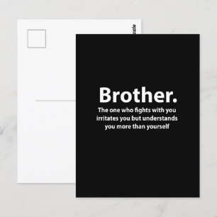 Carte Postale Typographie frère frère