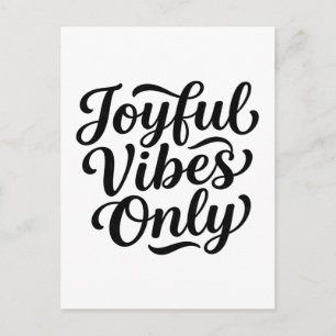 Carte Postale Typographie Joyeuses Vibrations