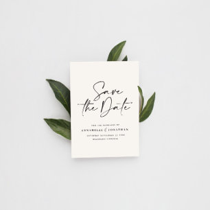 Carte Postale Typographie manuscrite moderne mariage noir blanc