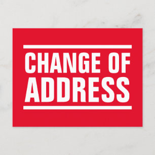 Carte Postale Typographie moderne changement d'adresse déménagem