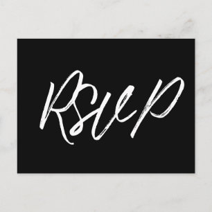 Carte Postale Typographie moderne RSVP