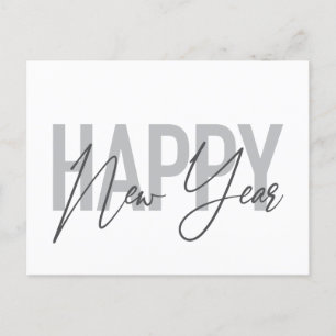 Carte Postale Typographie moderne, simple et cool du Joyeux Nouv