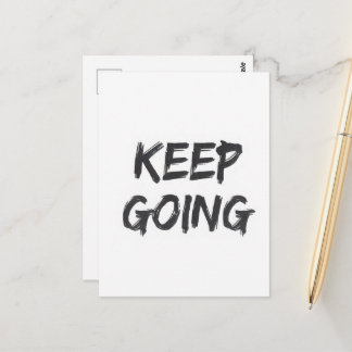 Carte Postale Typographie motivationnelle continuer coup de pinc