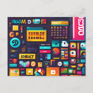 Carte Postale Typographie Mov : Portez vos mots