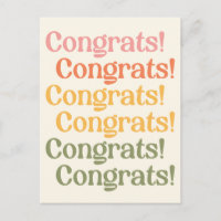 Typographie Rétro Simple Félicitations Jaune et Ve