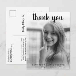 Carte Postale Typographie simple en gras Graduation moderne