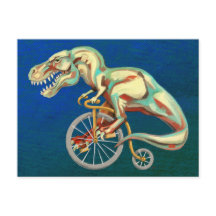 Tyrannosaurus Rex à bicyclette