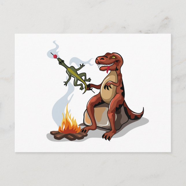 Carte Postale Tyrannosaurus Rex Cuisine Nourriture Au-Dessus D'U (Devant)