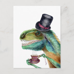 Carte Postale Tyrannosaurus Rex Gentilhomme Victorien