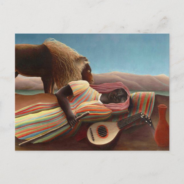 Carte Postale Tzigane endormi par Henri Rousseau (Devant)