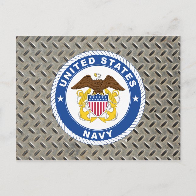 Carte Postale U.S. Crête de dirigeant de la marine | (Devant)