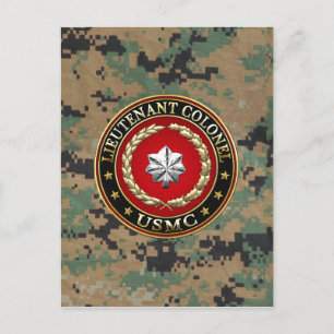 Carte Postale U.S. Marines : Lieutenant-colonel (USMC LtCol) [3D