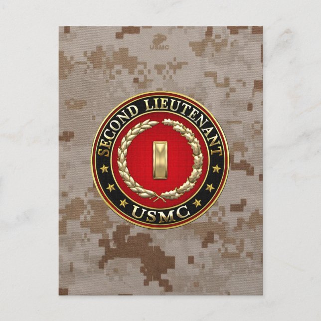 Carte Postale U.S. Marines: second lieutenant (USMC 2ndLt) [3D] (Devant)