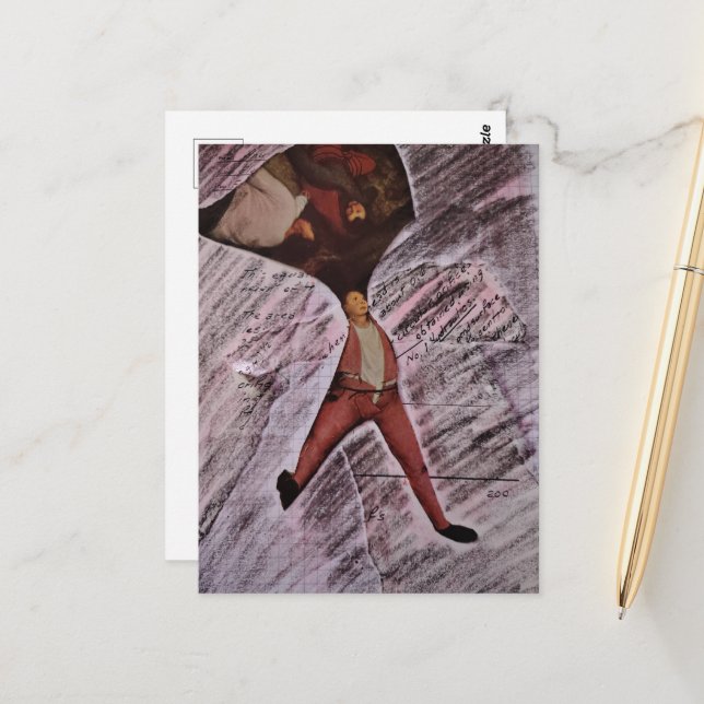 Carte Postale Ugh MAth Mixed Media Collage (Devant/Arrière en situation)