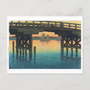 Carte Postale ukiyoe - hasui - C10 - Pont Kaminohashi ..