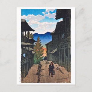 Carte Postale ukiyoe [hasui] C13 Automne au Spa Arayu