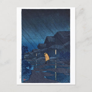 Carte Postale ukiyoe [hasui] C24 Evening Shower, Teradomari