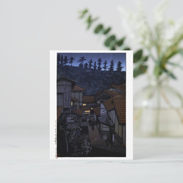 Carte Postale ukiyoe hasui n15 Arifuku Spa, Iwami (Debout devant)