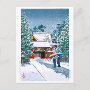 Carte Postale ukiyoe - hasui - N°22 Enceinte d'un sanctuaire sou