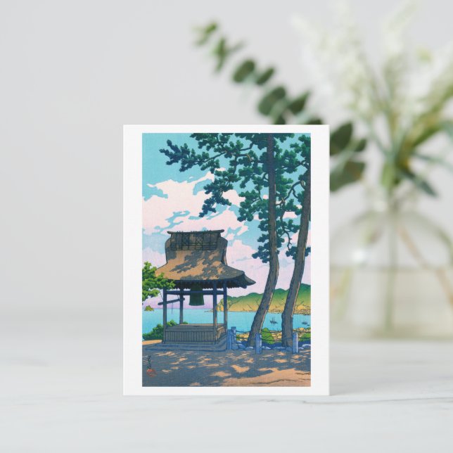 Carte Postale Ukiyoe hasui No49 Temple Shogetsuin à Ito, Izu (Debout devant)