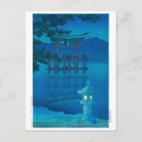 ukiyoe - hasui - No.10 Starry Night (Miyagima) -