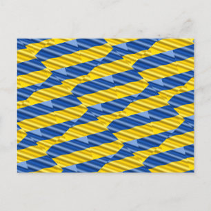Carte Postale Ukraine bleue et jaune Inspiration de la paix anti
