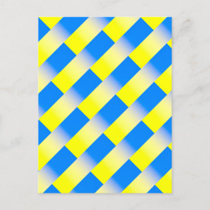 Carte Postale Ukraine bleue et jaune Inspiration de la paix anti