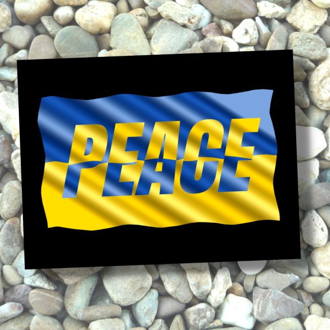 Carte Postale Ukraine bleue et jaune Inspiration de la paix anti (Créateur téléchargé)