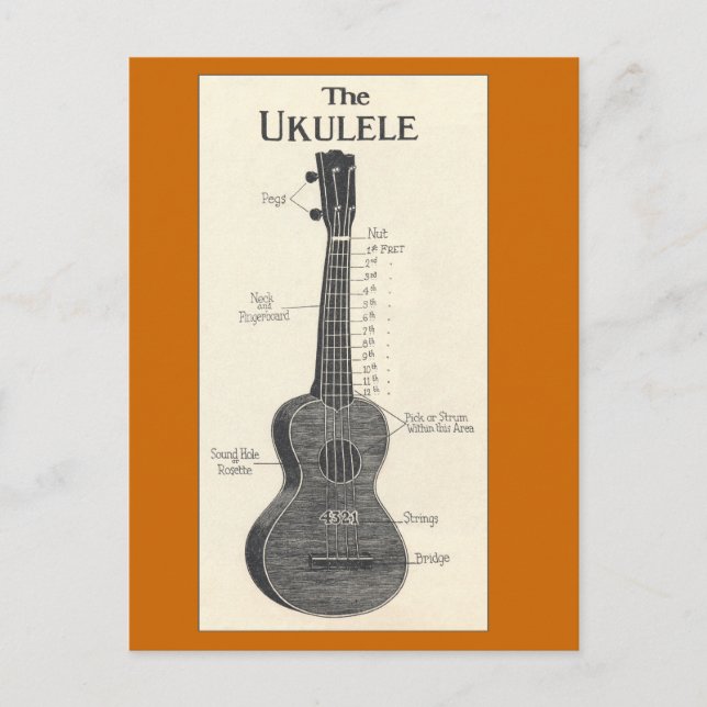 Carte postale Ukulele (Devant)