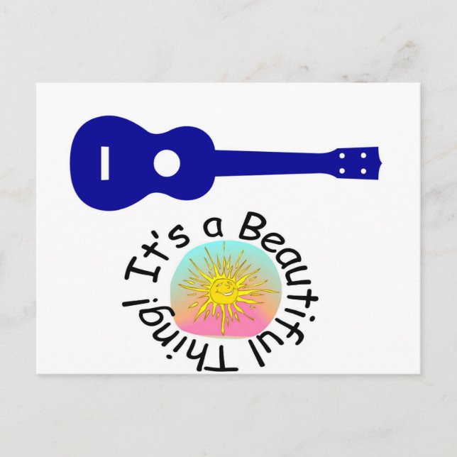 Carte Postale Ukulele : C'est une belle chose (Devant)