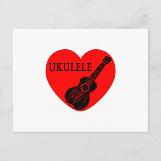 Carte Postale Ukulele Love (Devant)