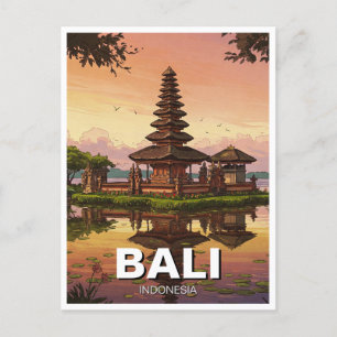 Carte Postale Ulun Danu Bali Indonésie Voyage