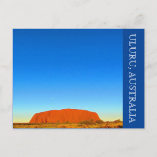 Carte Postale uluru australie ciel bleu