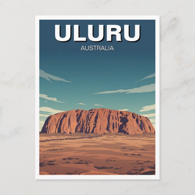 Carte Postale Uluru Australie Travel (Devant)