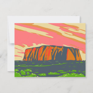 Carte Postale Uluru Ayers Rock dans le Territoire du Nord Austra