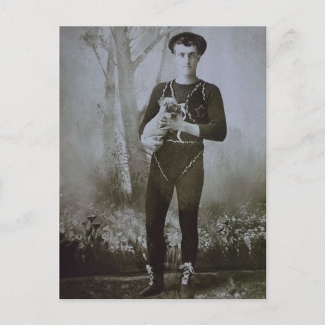Carte Postale Un Acrobat et son chien (Devant)
